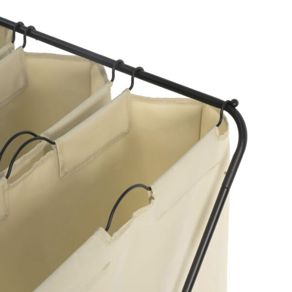 3-Section Collapsible Washing Laundry Basket Bag