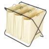 3-Section Collapsible Washing Laundry Basket Bag
