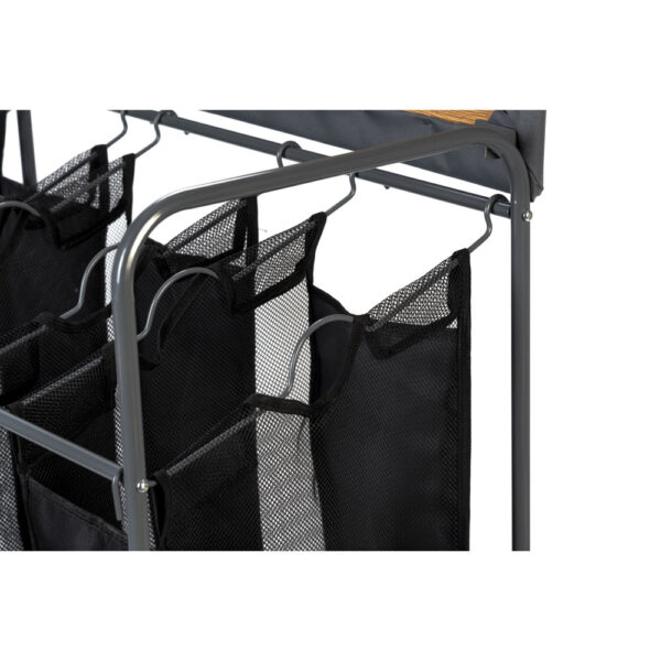 Laundry Baskets Laundry Trolley Laundry Sorter with Wooden Top