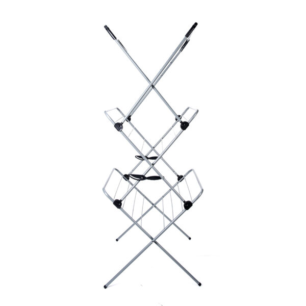 3 Tier Heavy Duty Clothes Airer with 4 Corner Hooks