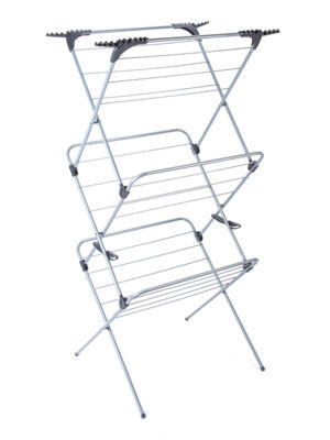 3 Tier Heavy Duty Clothes Airer with 4 Corner Hooks