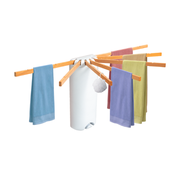 Wall Mounted Wood Clothes Drying Rack