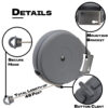 12M Extendable Single Washing Line for Indoor & Outdoor